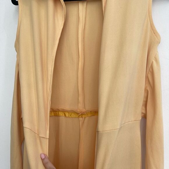 Vintage Handmade Yellow Wide Leg Zip Up Jumpsuit - Small - Picture 11 of 14